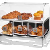 Baza pentru module Rosseto pentru expunere si servire patiserie sau paine, inox si acril