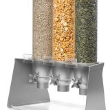 Dispenser cereale sau snacksuri, module de 2 3dispensere, diverse modele, baza inox, negru sau lemn