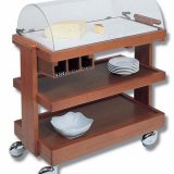 Saturno   capac rolltop, 99 x 48 x 104 cm, 3 rafturi, optional compartiment pentru tacamuri, finisaj acaju, aluna sau stejar