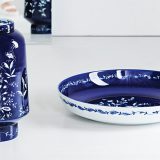 Moonlight   center piece si vaza portelan decor embosat