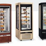 Florida, vitrine frigorifice, expunere si prezentare prajituri, torturi, inghetata, numar variabil de rafturi, structura lemn masiv nuc, stejar, alb, negru, rosu, 