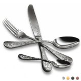 Casablanca, linie eleganta tacamuri, inox, gravata laser, finisaj inox lucios, inox periat, auriu, auriu periat, aur negru sau bronz