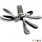 Diana, linie eleganta tacamuri, inox, gravata laser, finisaj inox lucios, inox periat, auriu, auriu periat, aur negru sau bronz