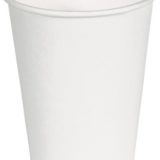 Pahare pentru bauturi calde, carton alb rezistent la temepraturi de pana la +100 grade C, capacitate 200 ml