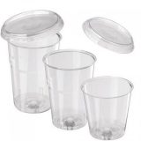Pahare polistiren transparent cu capac, capacitate 300, 400 si 600ml