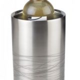 Lines, racitor cu perete dublu, inox satinat, permite racirea vinului sau a oricarei alte sticle de bautura, instant, fara gheata