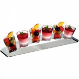 Suport shoturi, inox cromargan, pentru 6 pahare shot, nu include paharele