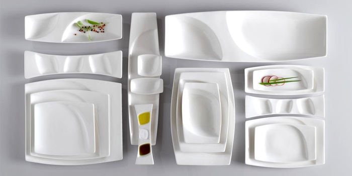MAZZA vesela portelan pentru Salon restaurant by LEIDA