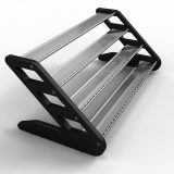 Bottigleria   raft expunere sticle, iluminat LED RGB, culori de iluminare reglabile, finisaj inox sau negru