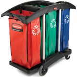 Carucioare pentru colectarea deseurilor reciclabile, saci de colectare colorati standard in functie de materialul colectat