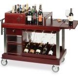 Carucior pentru vin si bar, zona refrigerata, permite pastrarea sticlelor, depozitare pahere, ideal pentru servire