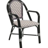 Demoiselle, scaun terasa din aluminiu lacuit, imbracaminte tesatura Wicker