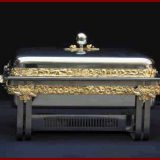 Elegance   chafing dish din inox cu finisaje in relief