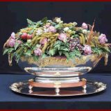 Elegance   fructiera sau centerpiece, inox, finisaje in relief