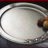 Elegance   tava prezentare si servire, inox, decoratiuni in relief
