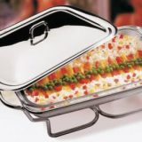 Incalzitor risotto   tava din sticla, capac inox, disponibil rotund, dreptunghiular, oval