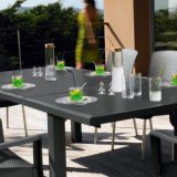 Ineo, set pentru terasa, metal, imbracaminte din plastic intretesut, antracit