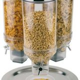 Rotation   dispenser cereale inox, trei dispensere rotative, capacitate 4,5 litri