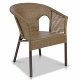 Royal, scaun terasa din aluminiu lacuit, imbracaminte tesatura Wicker