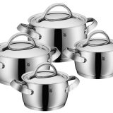 Seturi vase profesionale inox pentru mici afaceri sau pentru acasa, capace inox