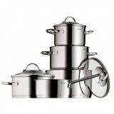 Seturi vase profesionale inox pentru mici afaceri sau pentru acasa, capace sticla
