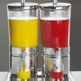 Top Fresh   juice dispenser, inox si sticla, elemente de racire, 4 si 6 litri, , variante cu un dispenser sau Duo cu doua dispensere pe un suport