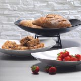 Zest Platters   farfurii pentru bufet, linii simple, perfecte, finisaj alb portelan sau negru