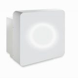 desk receptie modern cu panou frontal iluminat